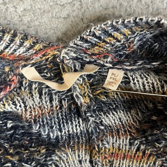 Soft Surrounding Cardigan Sweater Women PXL Gray Brown Wool Blend Open Front - Picture 6 of 12